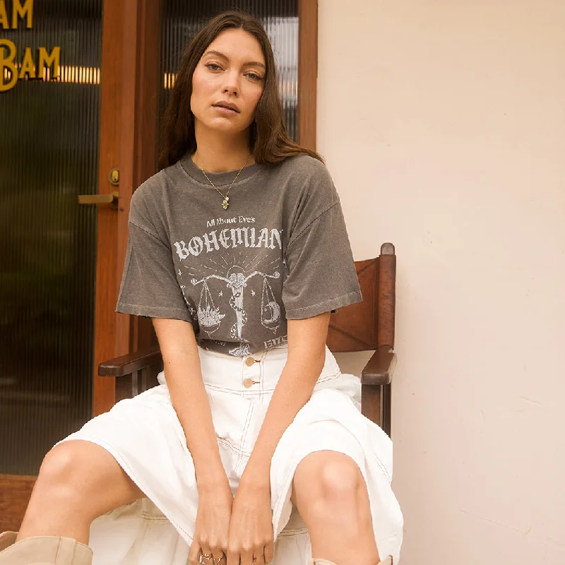 All About Eve Bohemian Oversized Tee Charcoal