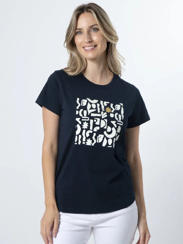 Stella + Gemma T-Shirt Navy Geo