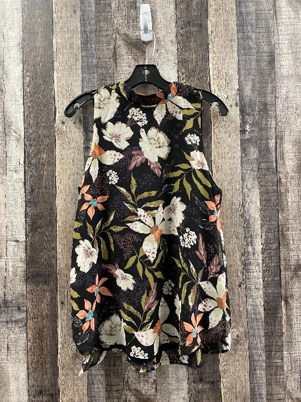 Blouse Sleeveless By Cme In Floral Print, Size: M