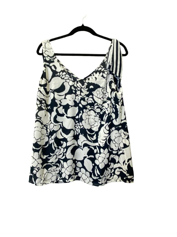 Top Sleeveless By Cabi In Floral Print, Size: M