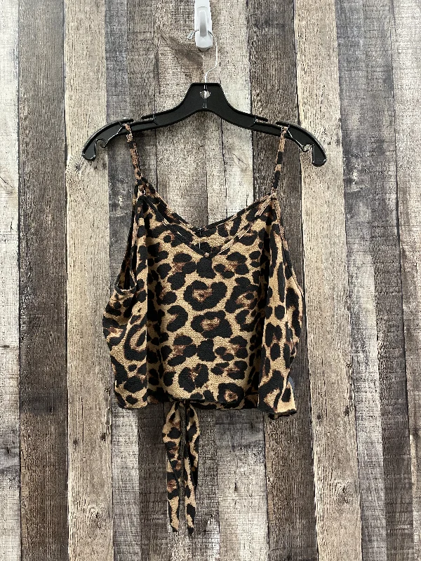 Top Sleeveless By Shein In Animal Print, Size: 1x