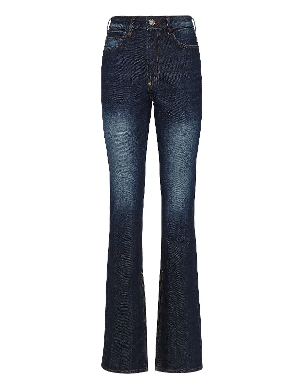 Denim Trousers Flare Fit Iconic Plein