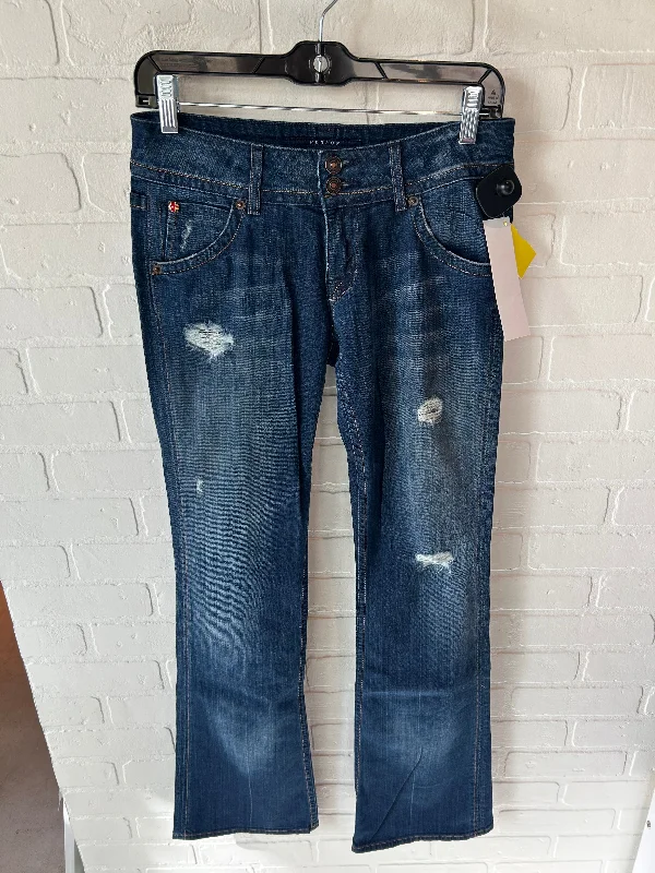 Jeans Flared By Hudson In Blue Denim, Size: 2