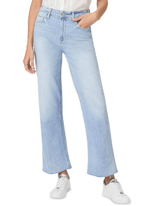 Womens High Rise Light Wash Bootcut Jeans