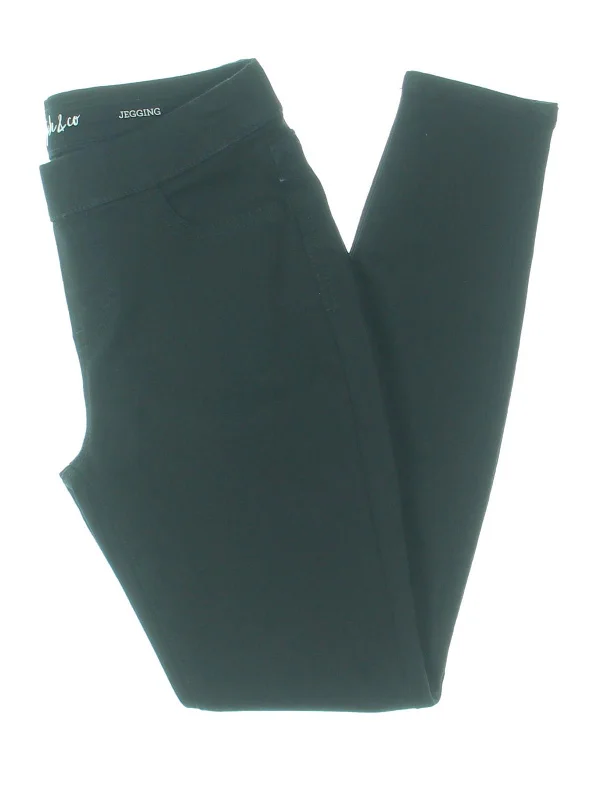 Womens Mid-Rise Denim Jeggings