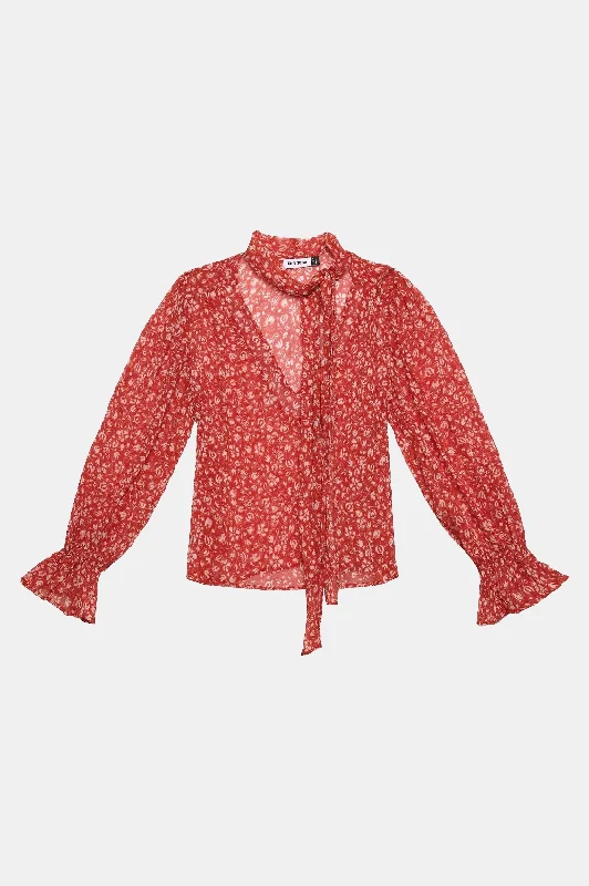 Amelie Blouse in Floral Red