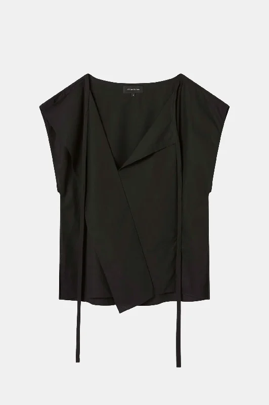 Andy Tie Neck Top in Black