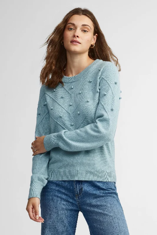 Chandail col rond tricot texturé - Femme