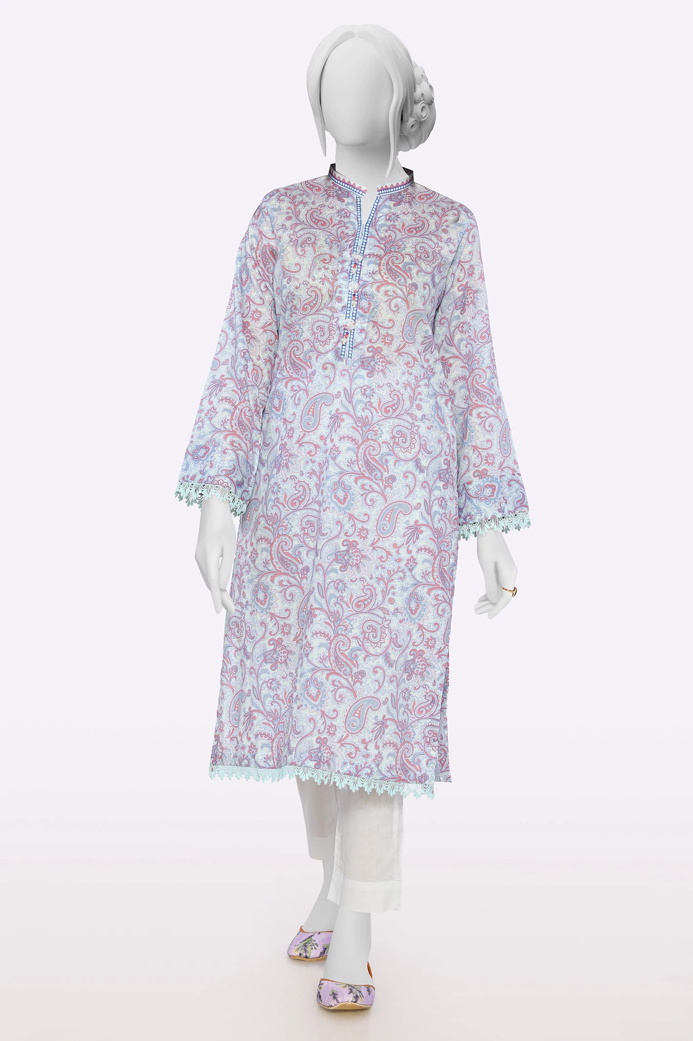 Off White Printed Kurti