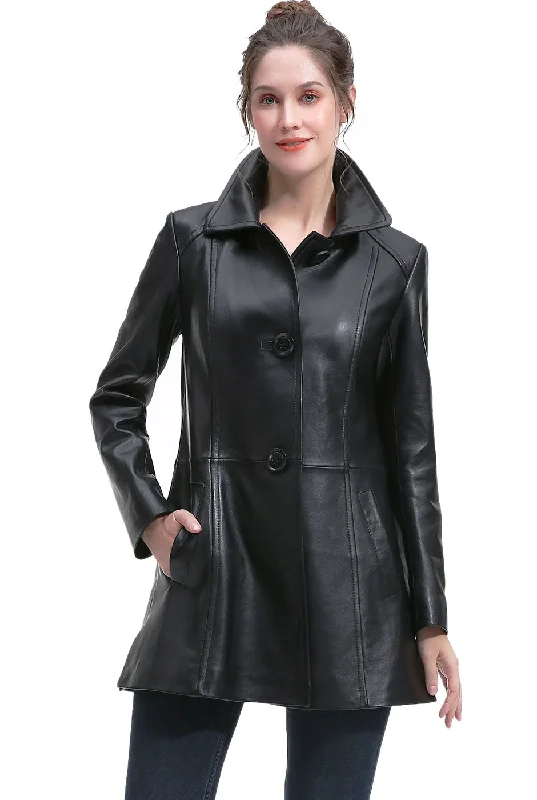 BGSD Women Marah Lambskin Leather Coat