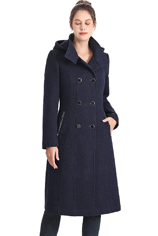 BGSD Women Ren Wool Stand Collar Walker Coat