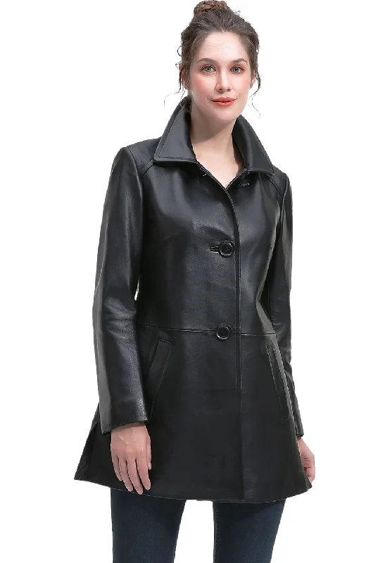 BGSD Women Yeira Lambskin Leather Coat