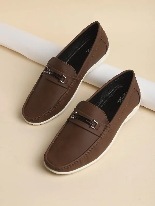 Men's Slip-On Brown Solid Casual Loafer