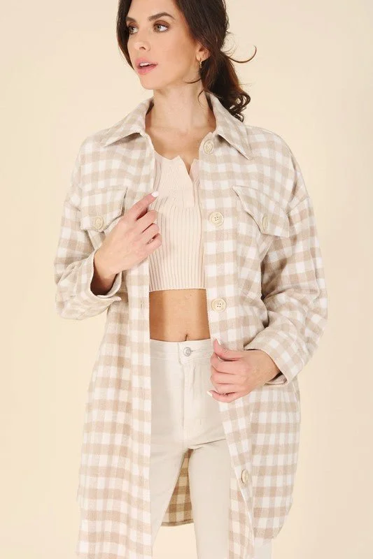 Plaid Long Shacket