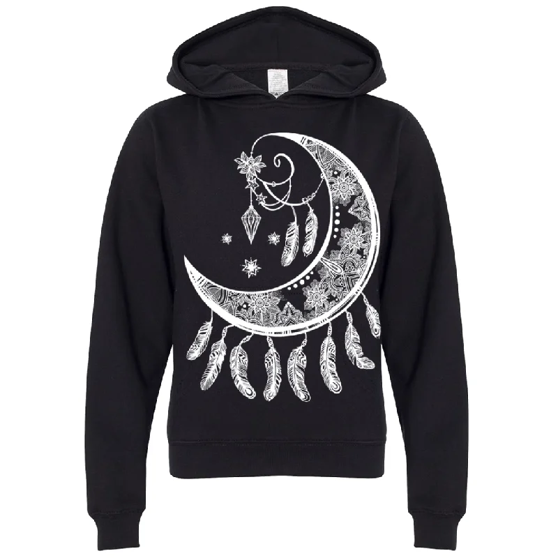 Crescent Moon Dreamcatcher White Premium Youth Sweatshirt Hoodie