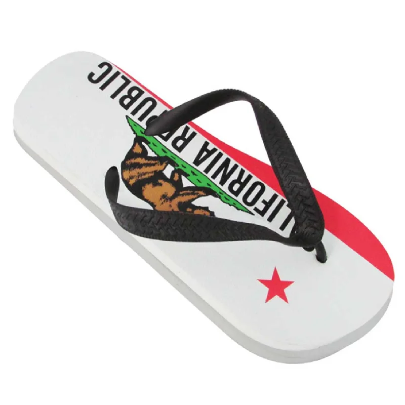 Kids California Republic Flag Flip Flop Sandals