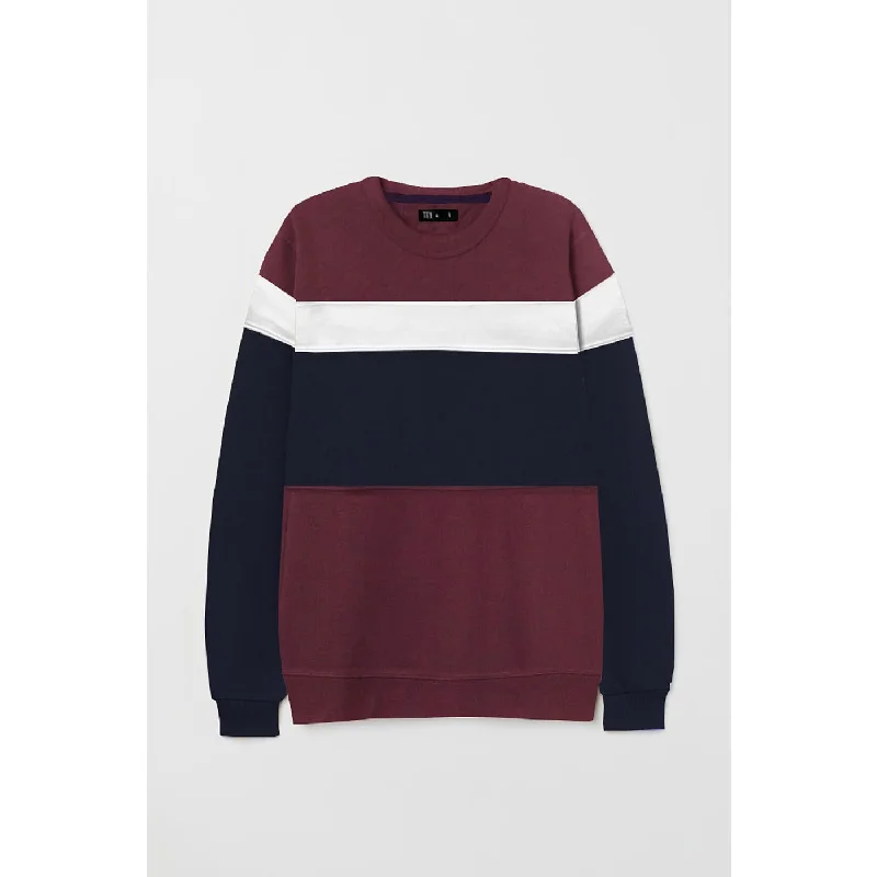 TX Colour Block Burgundy Sweatshirt