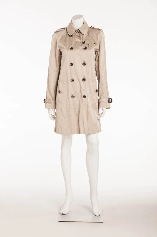 Burberry - Beige Button Up Coat - US 8