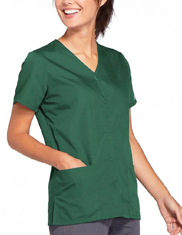 Cherokee Workwear 26.5 Inch Women's Snap Front Scrub Top