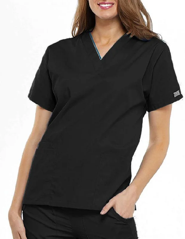 Cherokee Workwear Women's V-neck Solid Scrub Top