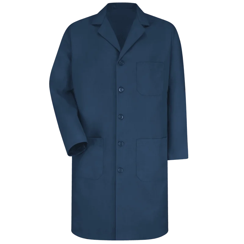 Red Kap 41.5 Inch Three Pockets Men Navy Colored Lab Coat