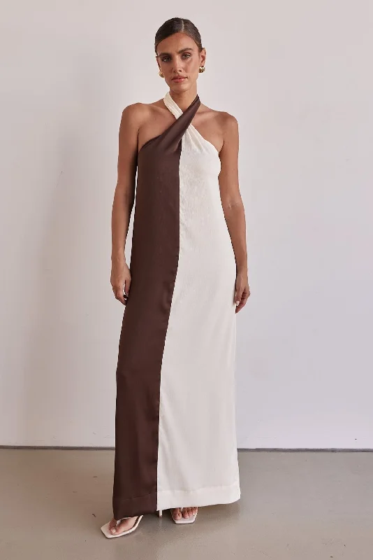 Amber Maxi Dress (Chocolate)