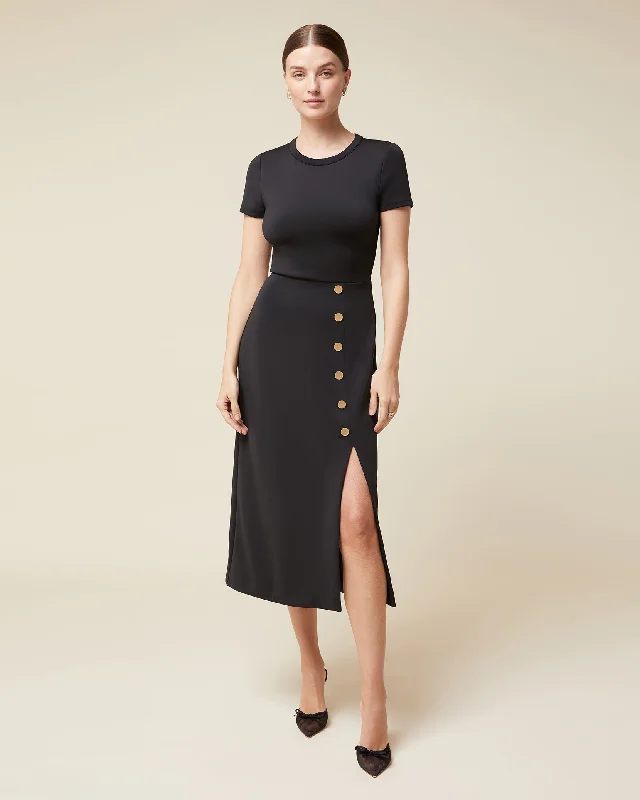 Crew Neck Midi Dress