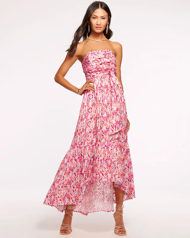 Harlee Smocked Strapless Maxi Dress