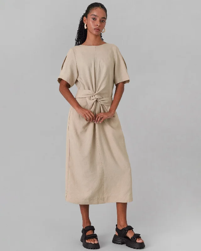 Twist Short Sleeved Maxi Dress