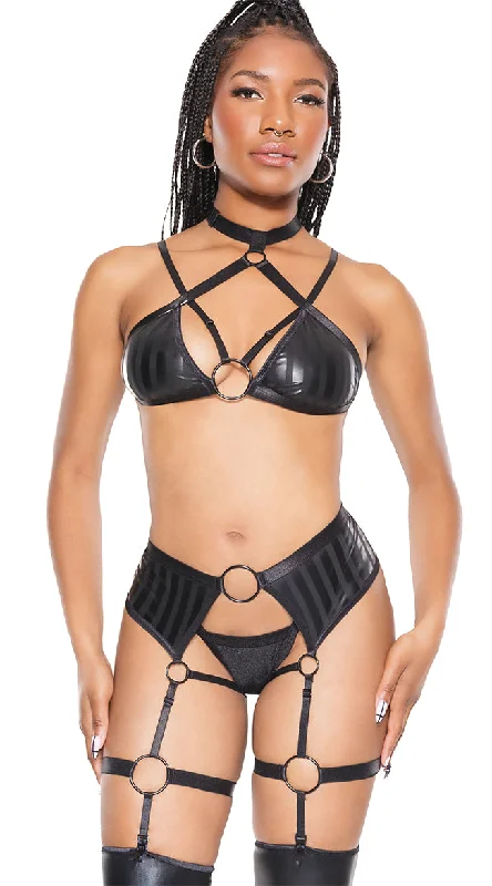 Domme and Dirty Crotchless Bra Set